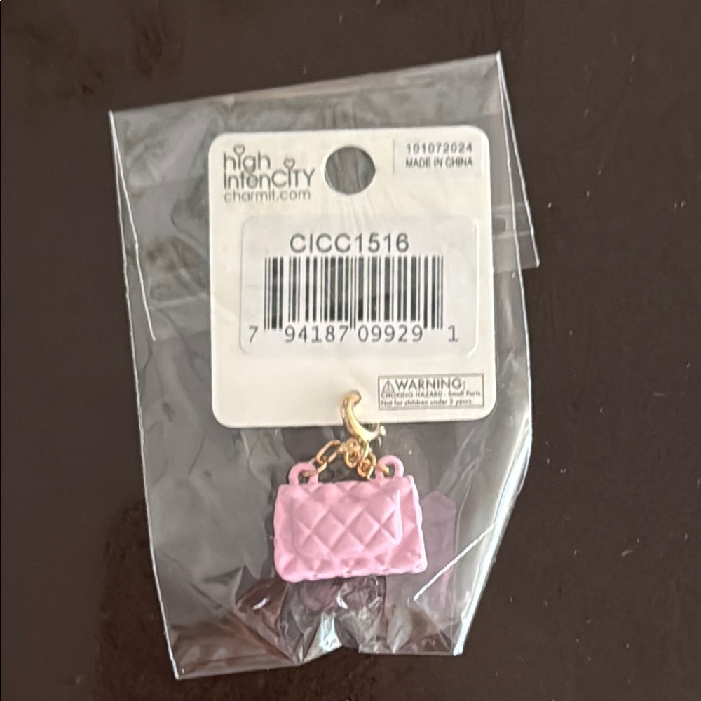 Pink Quilted Purse Charm - Picture 7 of 7